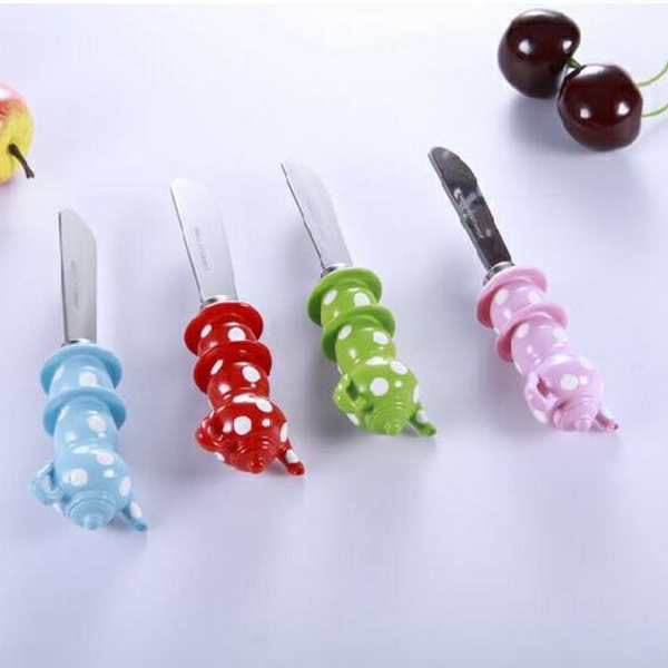 New Design Competitive Price Stainless Steel Cheese Knife with Polyresin Handle