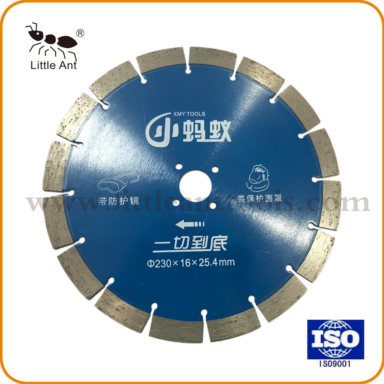 230mm Blue Dry Diamond Tool Cutting Disc Saw Blade for Granite