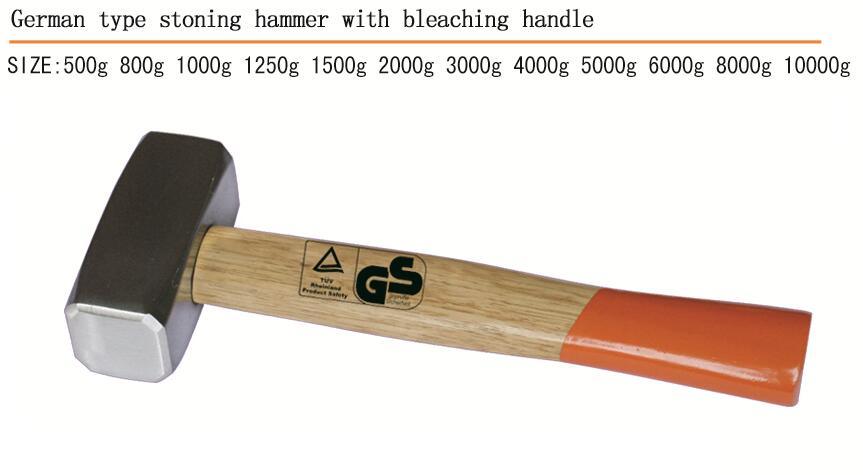 Hammer German Type Stoning Hammer with Wooden Handle