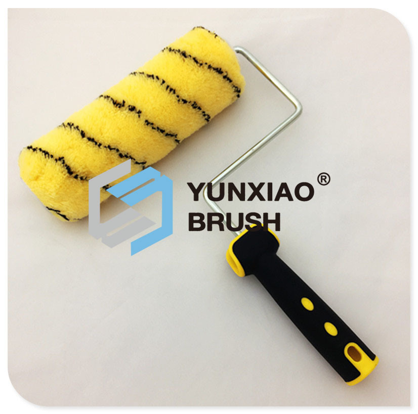 Yellow Acrylic Paint Roller Brush Hand Tool Hardware