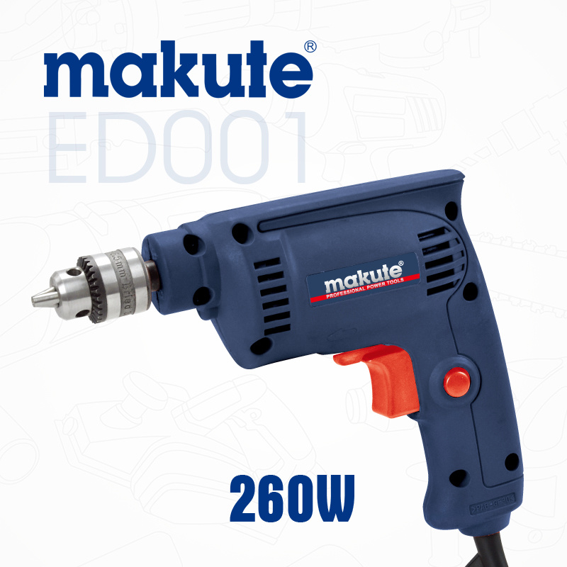 Makute 260W 6.5mm Electric Power Tools Hand Drill Machine (ED001)