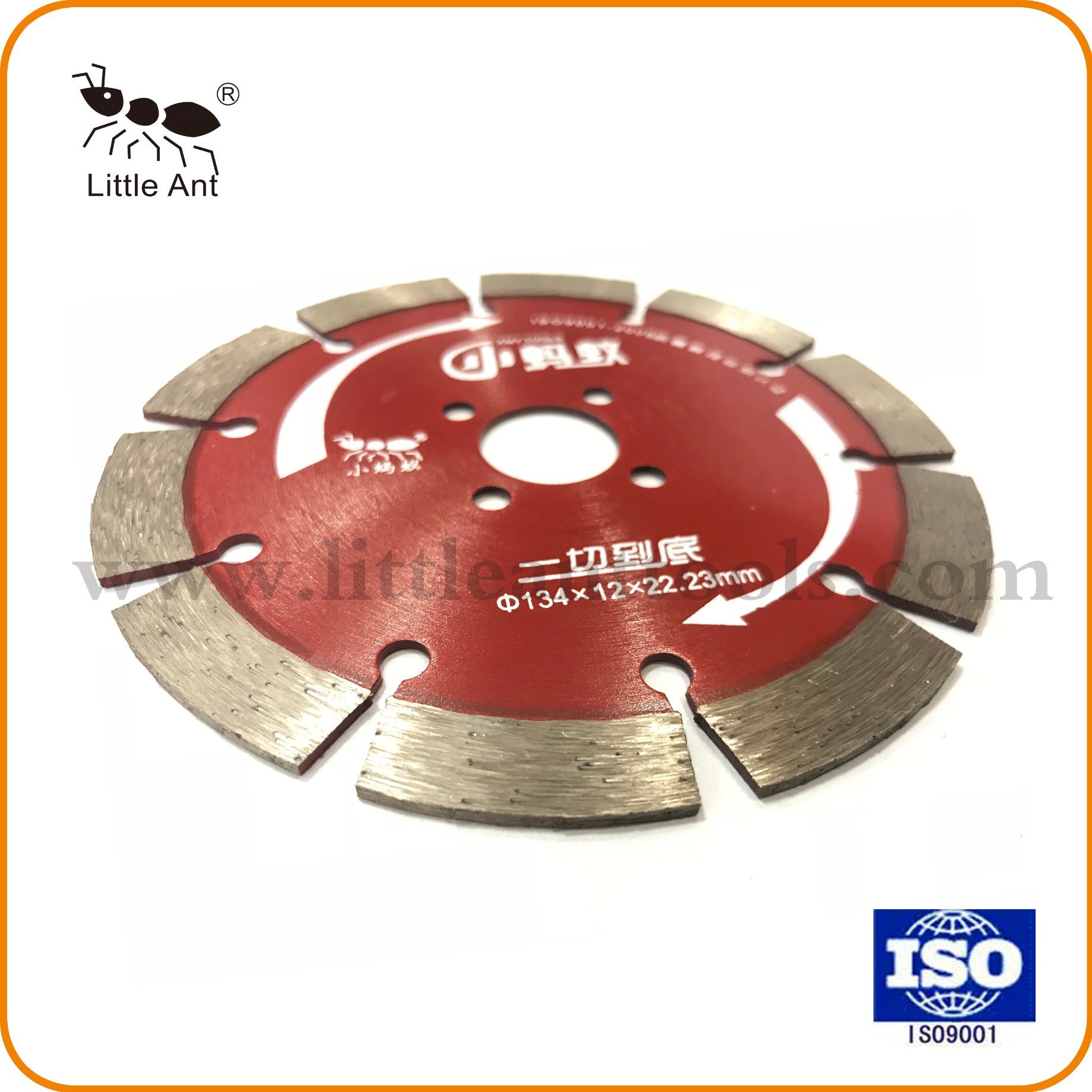 134mm Dry Use Hardware Tools Cutting Disk Hot-Pressed Diamond Saw Blade Red