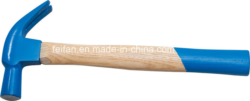 British Type Claw Hammer with Wooden Handle/Hardwood Handle/Hickory Wood Handle, Ash Wood Handle