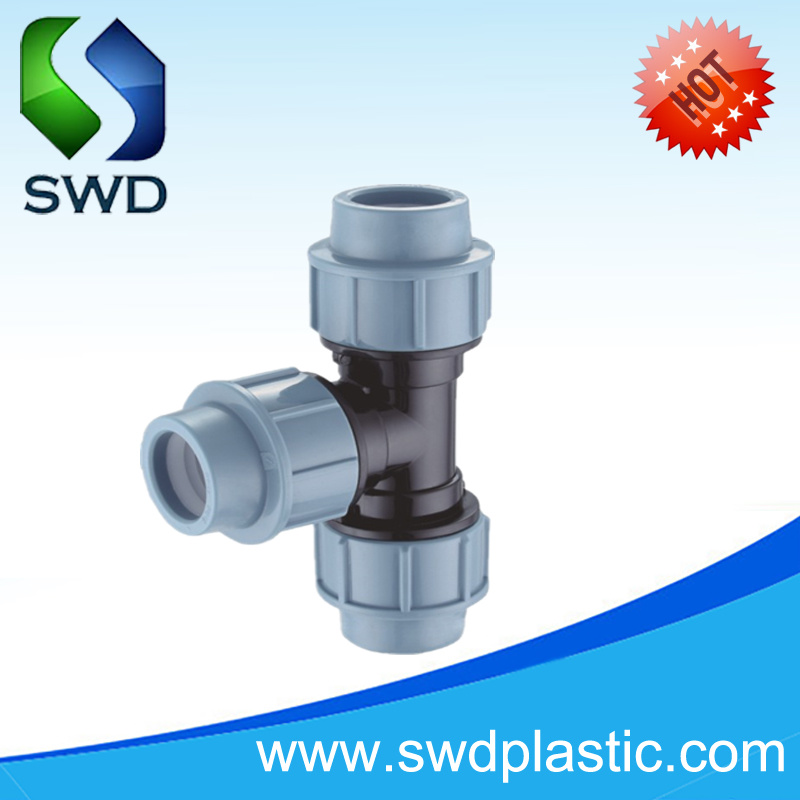 PP Compression Fittings Equal Tee