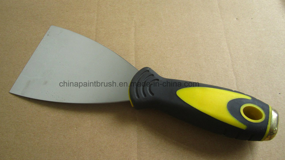 Double Colors Putty Knife with Rubber Handle