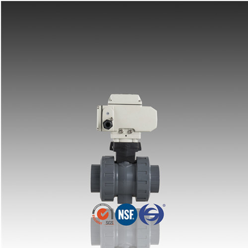DIN ISO ASTM Standard Electric Actuated PVC True Union Ball Valve