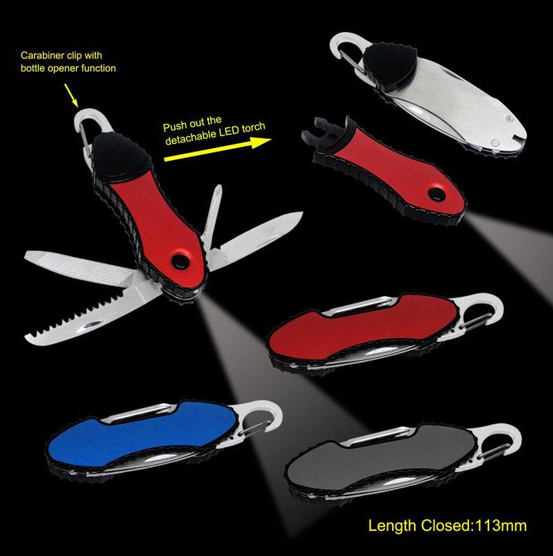 Pocket Knife with Detachable LED Torch (#6158)