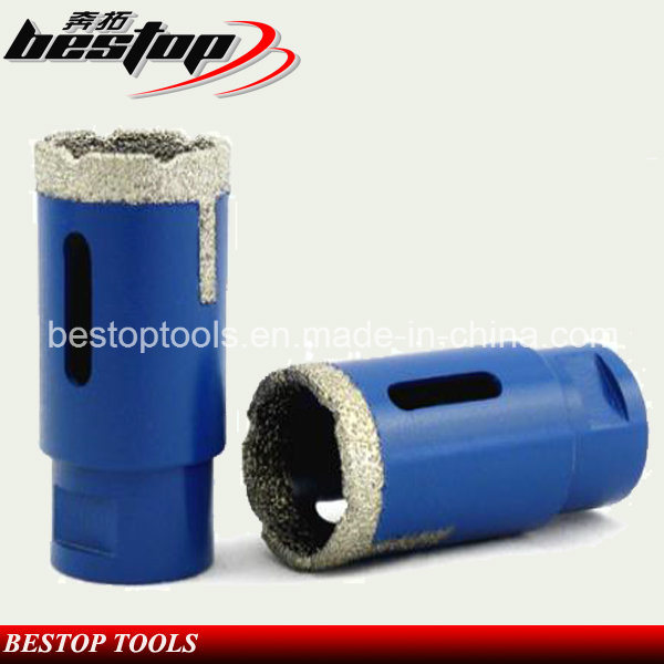 Vacuum Brazed Diamond Core Drill Bits with Side Proection Teeth