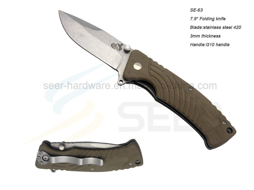 420 Stainless Steel Folding Knife (SE-63)