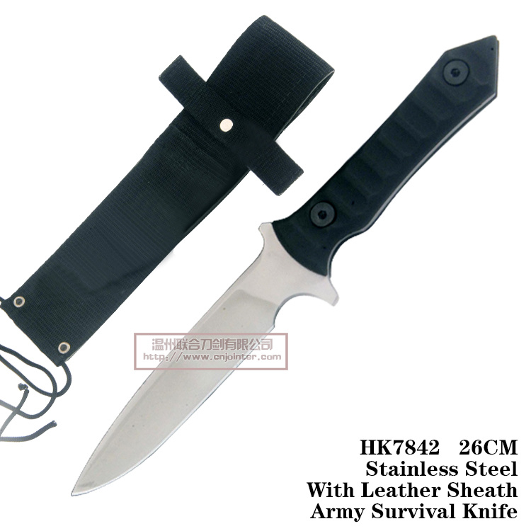 Fixed Blade Hunting Knives Tactical Knives Army Survival Knife 26cm HK7842