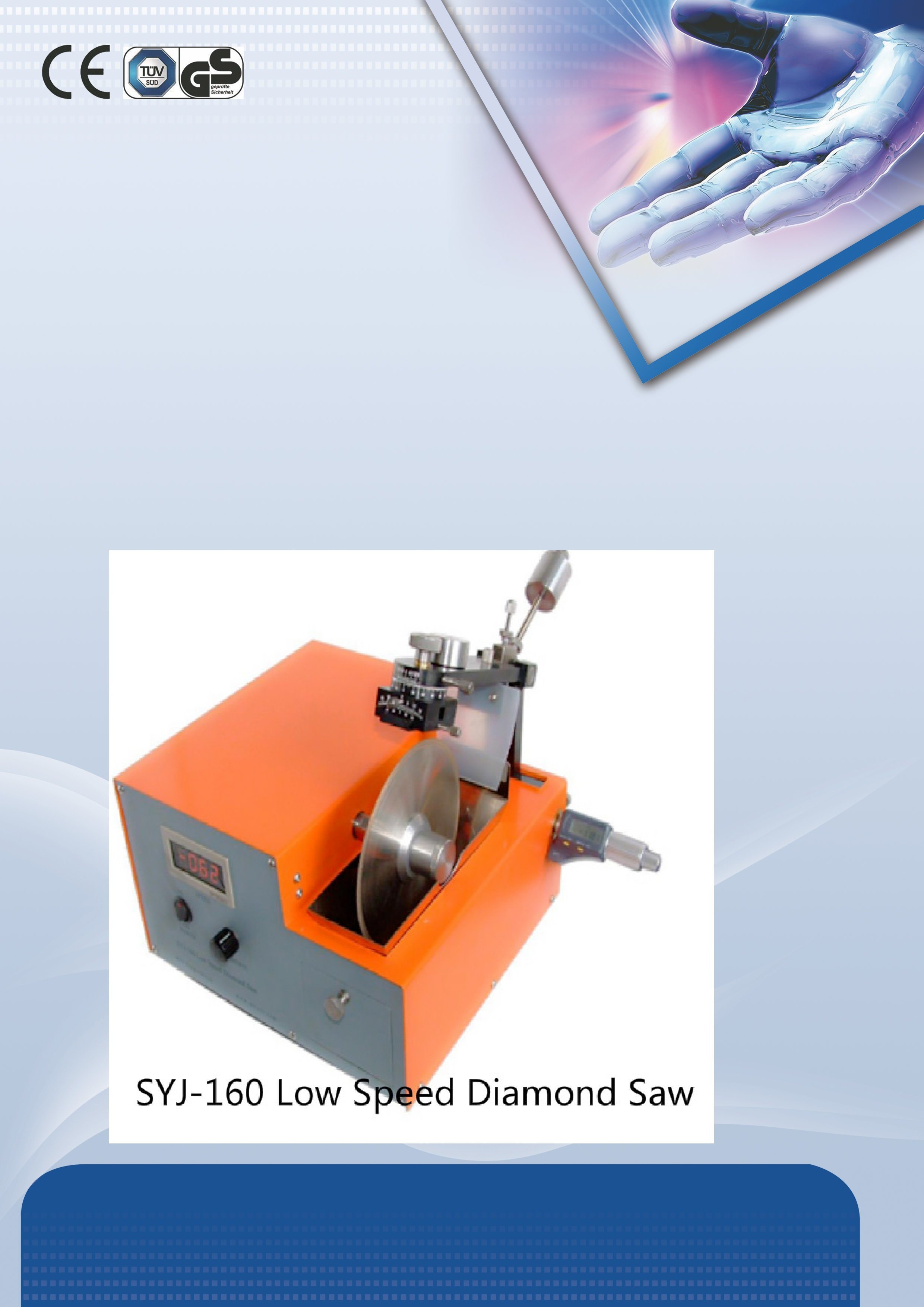 Syj-160 Low Speed Diamond Saw