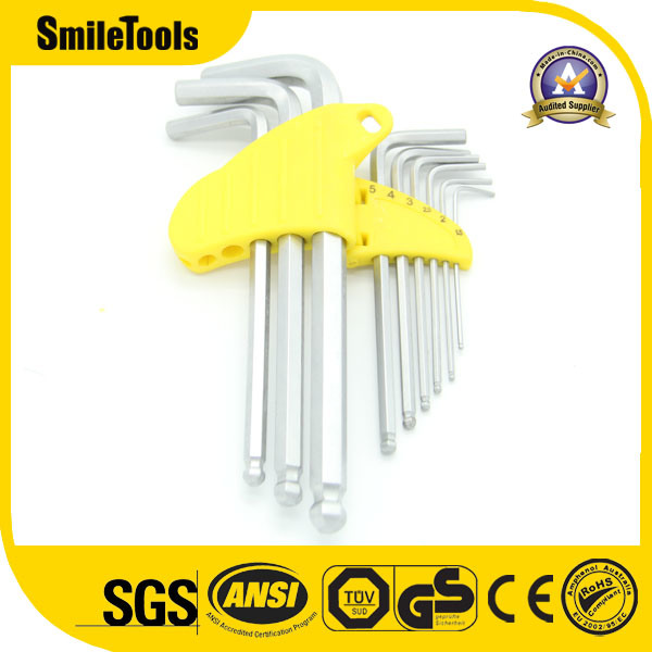 Hand Tools 9PCS Long Arm Ball Point Hex Key Allen Wrench