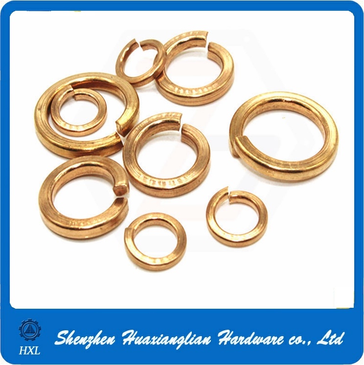 Copper/Brass Split Spring Washer DIN 127