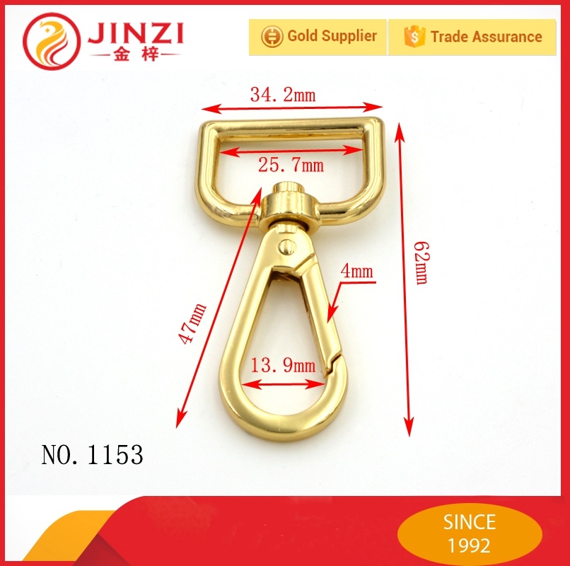 1 Inch High Quality Strong D Ring Swivel Dog Hook for Bag Hardware