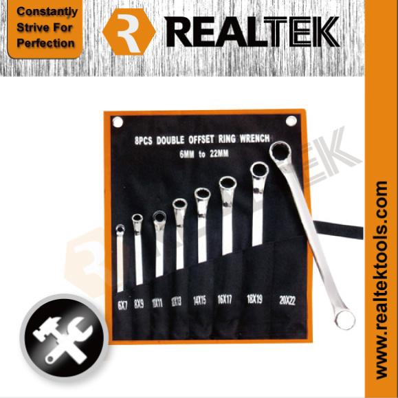 Double Ring Wrench Set with Fully Polished