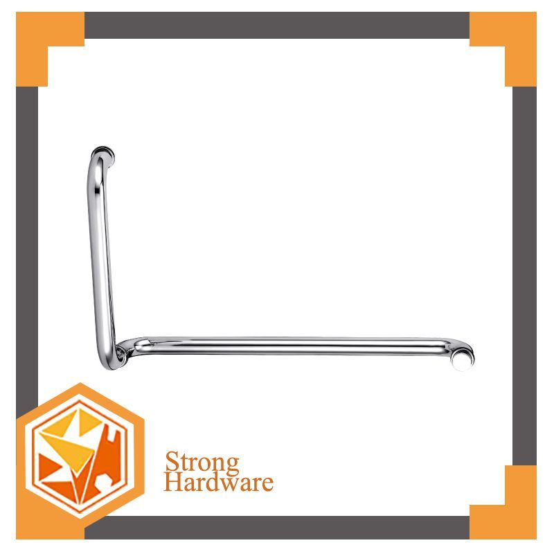 DH-114 Glass L-Shape Glass Pull Clips Lever Door Handle