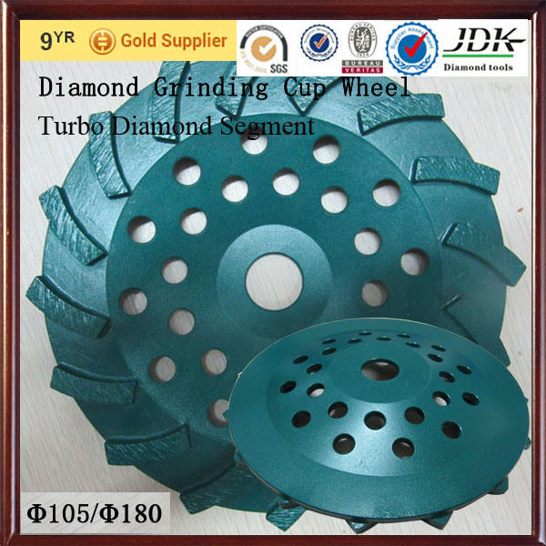 for Concrete Grinding Turbo Segment Diamond Grinding Cup Wheel