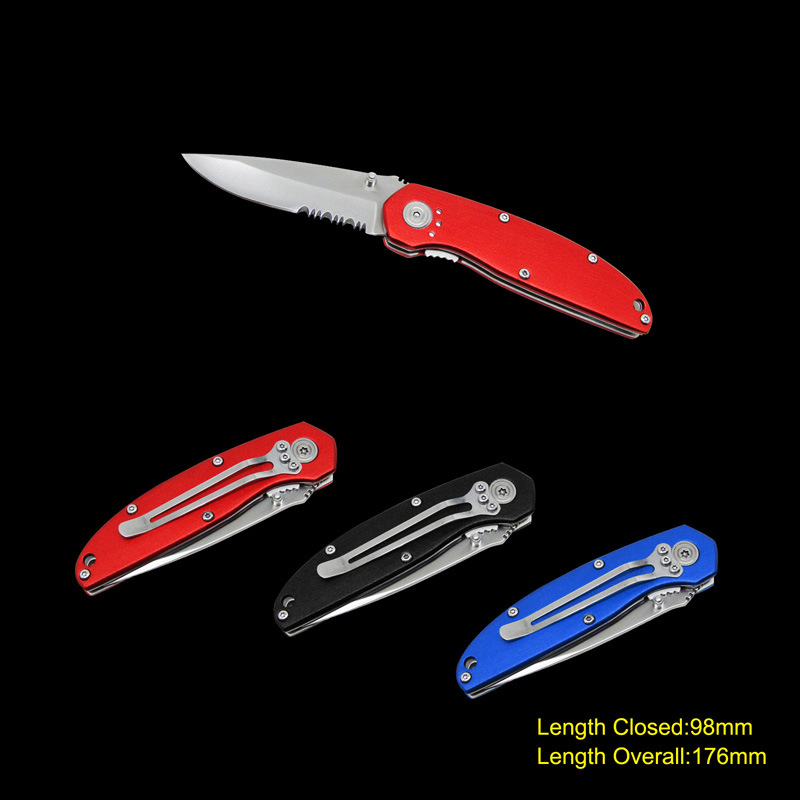 Folding Pocket Knife with Aluminium Handle (#3736)