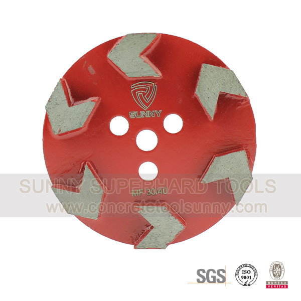 Magic Tape Arrow Segment Diamond Floor Grinding Tool Plate Wheel
