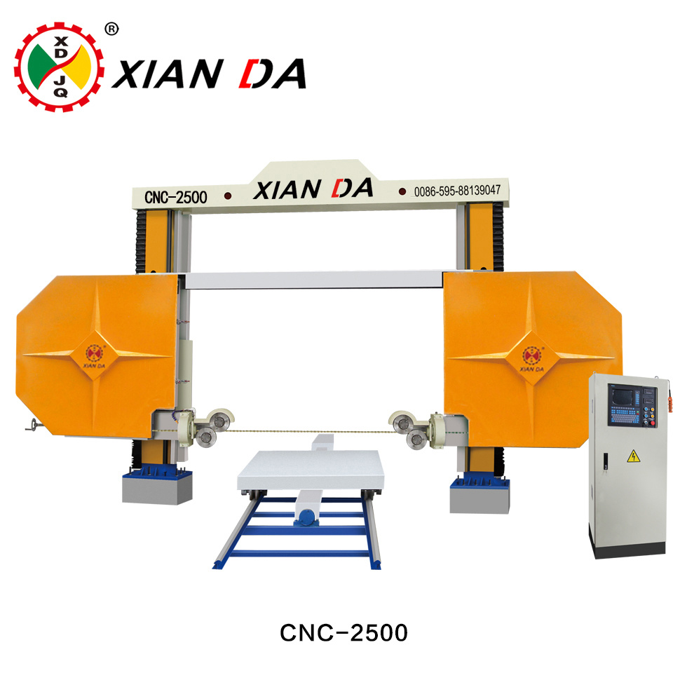 Xianda Automatic High-Quality Arc-Shaped CNC Diamond Wire Saw Stone Machine