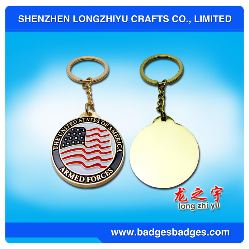 American Flag Keychain Coin Key Holder Metal Keychain Souvenir Gifts