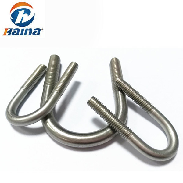 SS304 SS316 M8 M10 M12 M16 Stainless Steel Square U Bolts