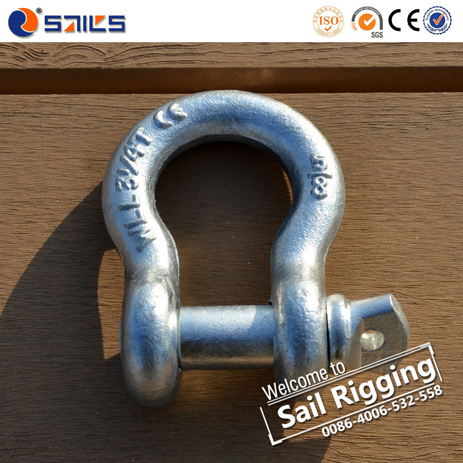 US Type Hot Dip Galvanized Drop Forged Bow Shackle
