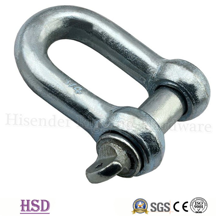 Electric Carbon Steel European Type Dee Shackle for Hardware Lifting