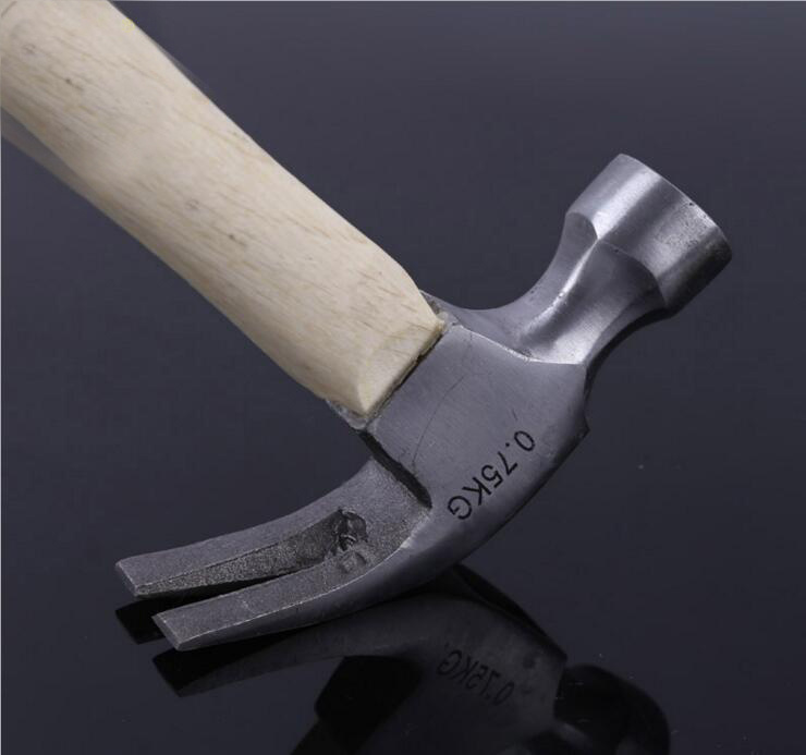 Claw Hammer with Wood Handle, Multi-Function Nail Construction Hammer