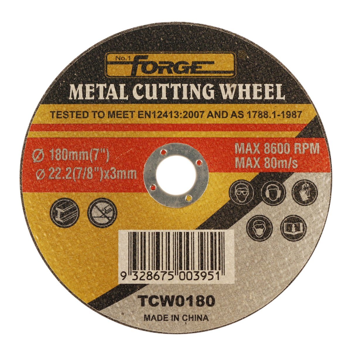 180*3*22.2mm Flat Type Cut-off Disc Cutting Wheel for Metal