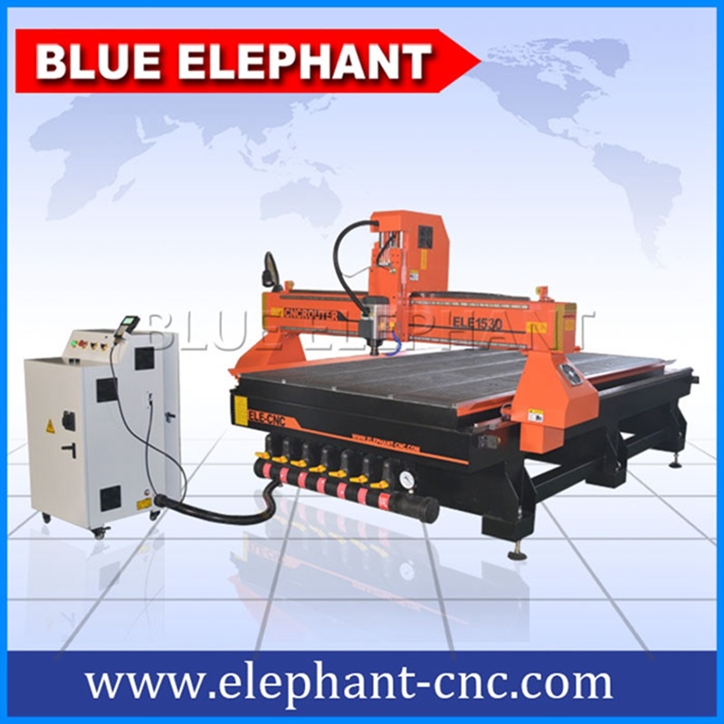 Ele 1530 CNC Router Automatic, 3D Engraving Machinery, CNC Cutters on Wood Chair Door Cabinets Desk MDF PVC Al