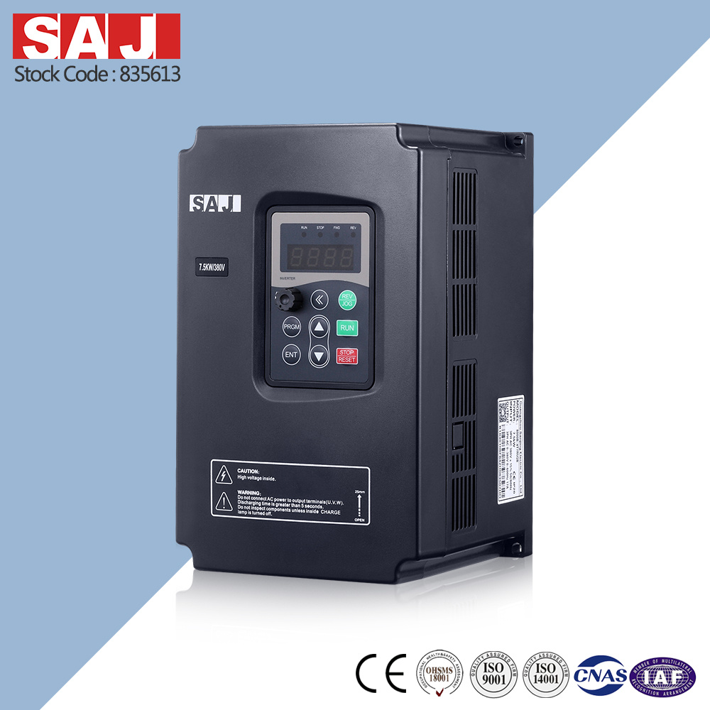 SAJ 380V 7.5KW 10.2HP IP20 AC Drives for Driving Tension Machinery