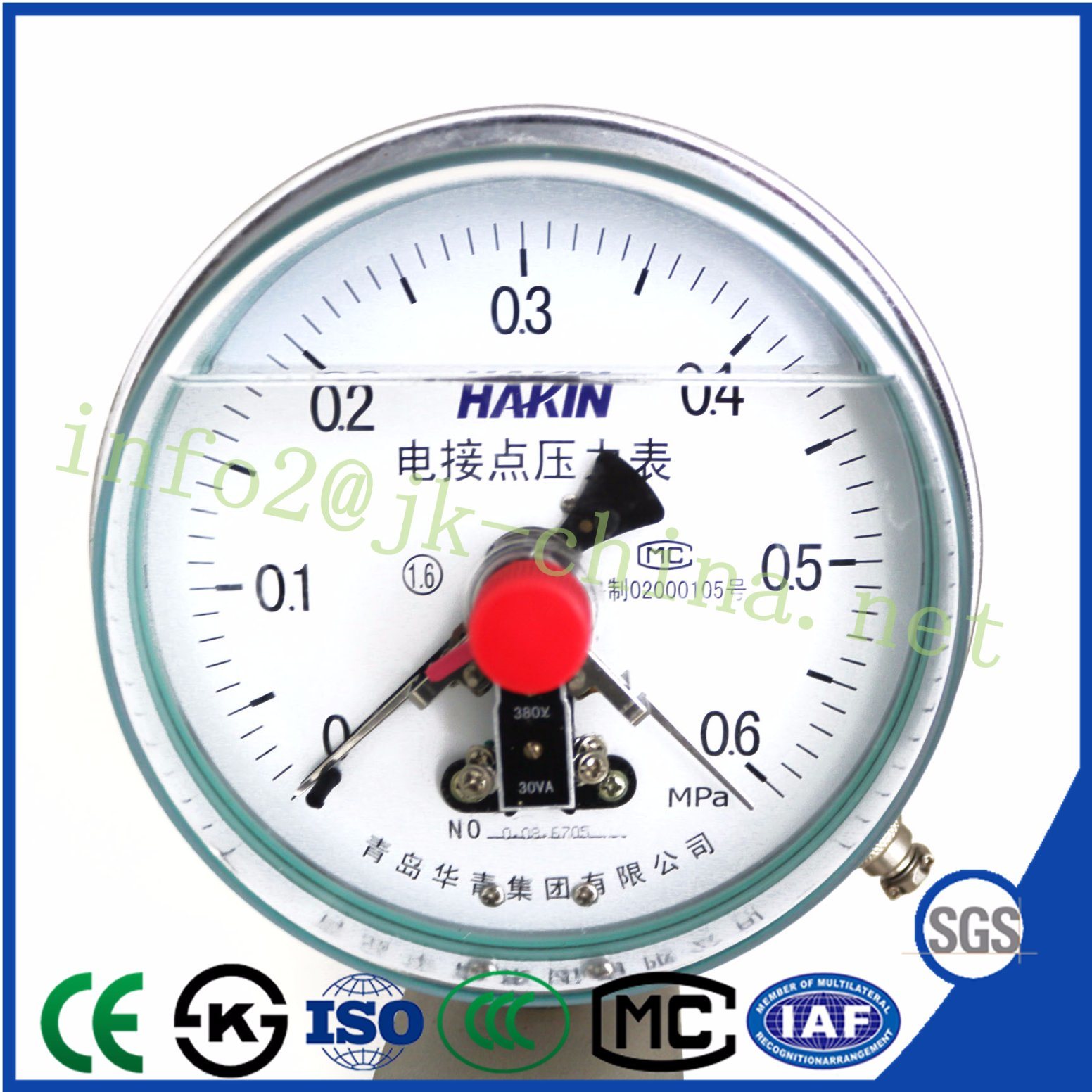 High Quality Shock - Resistant Electric Contact Pressure Gauge
