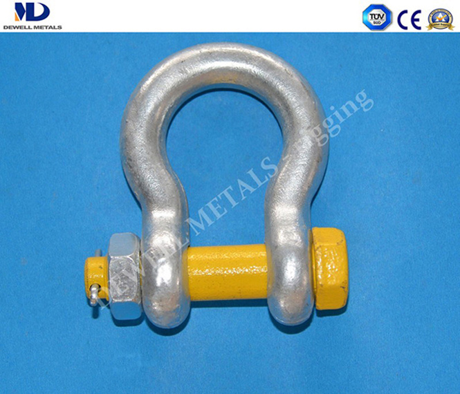 Galv. G2130 U. S Type Drop Forged Bow Shackle Rigging Hardware