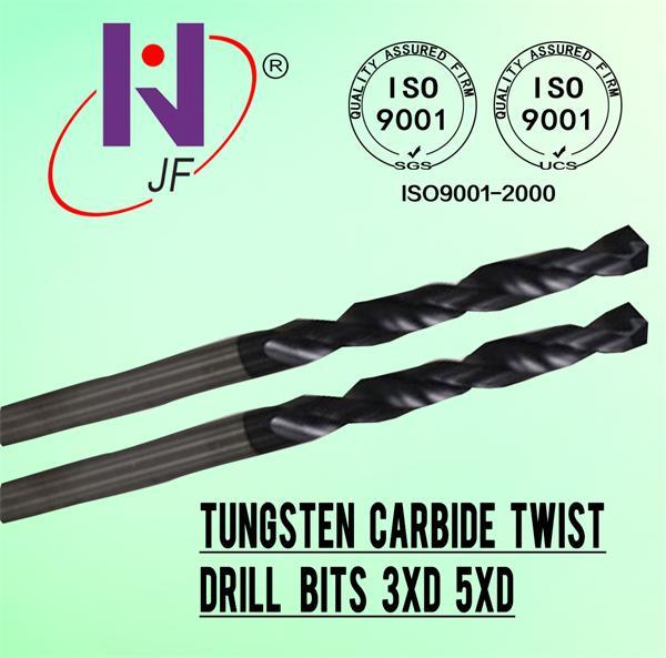 Tungsten Carbide Coolant Hole Twist Drills 2 Flutes Solid Carbide Drill Bit for Stainless Steel