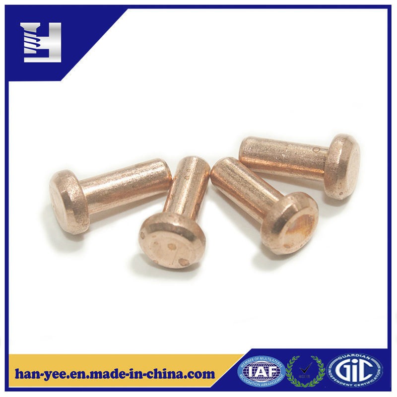Copper Flat Round Base Solid Rivet for Machinery Part