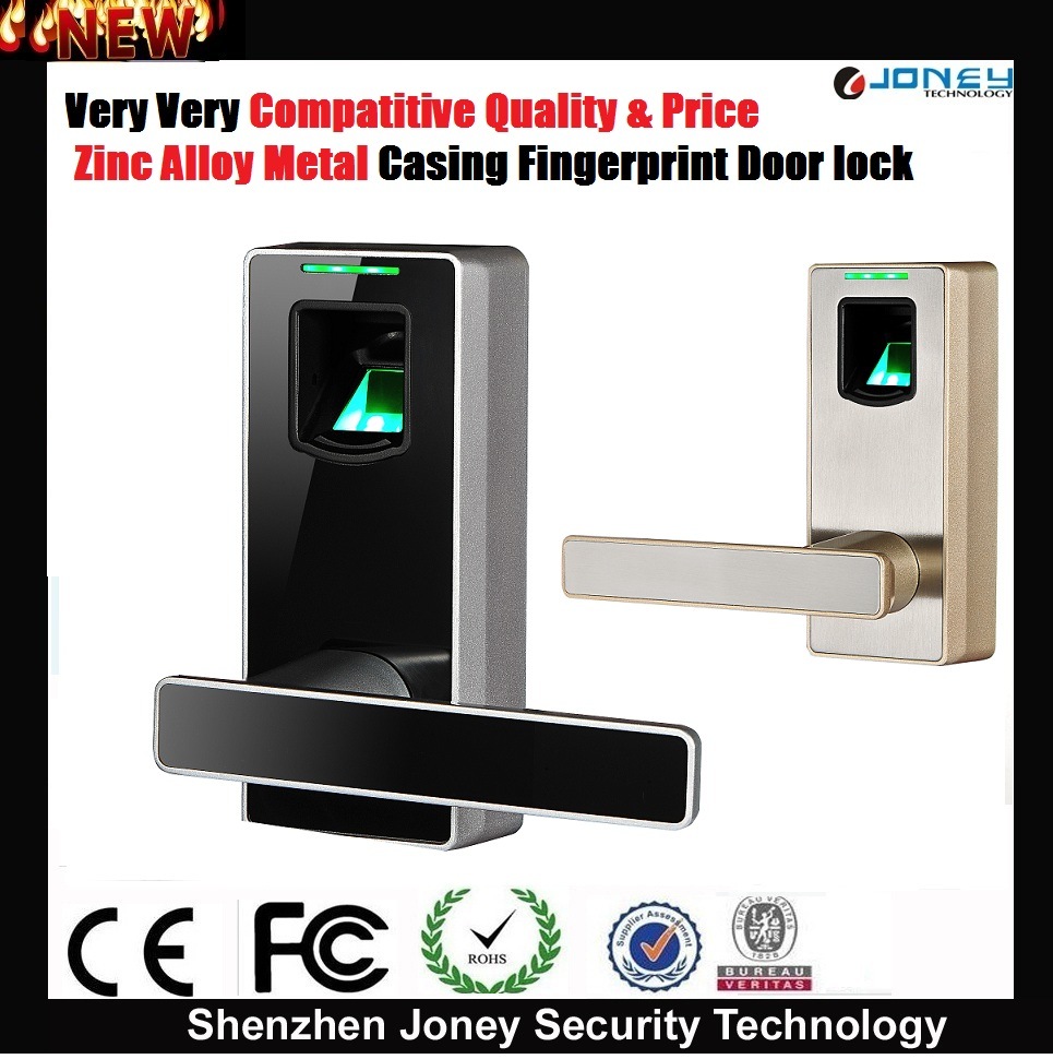 Zinc Alloy Metal Biometric Fingerprint Scanner Door Lock for Home, Office, Apartment