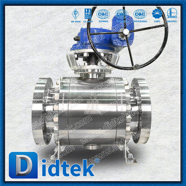 Didtek Anti Static F51 Duplex Stainless Steel Trunnion Ball Valve