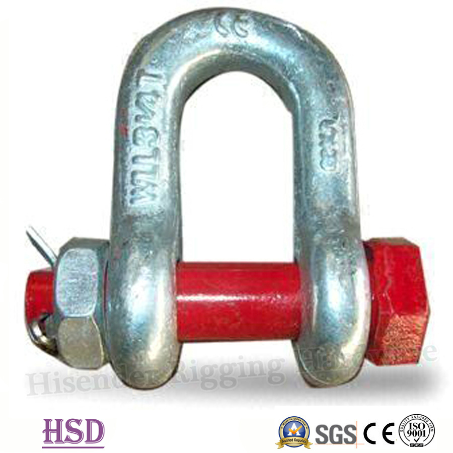 Us Type Drop Forged D Shackle G2150 of Rigging Hardware