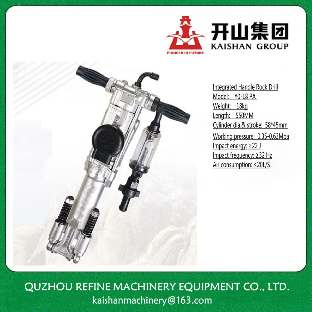 Kaishan YO18PA Integrated Handle Pneumatic Rock Drill Mining Tools