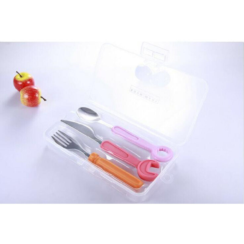 Silicon Handle Different Design Baby Spoon Fork Knife