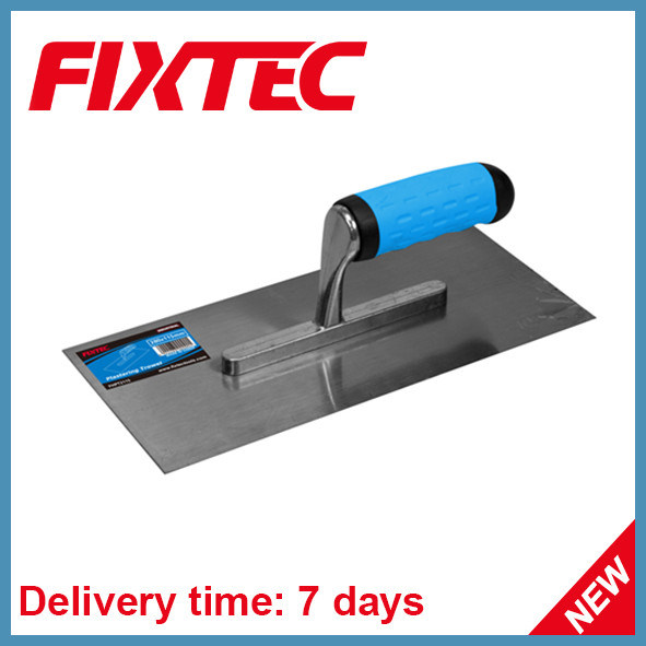 Fixtec Carbon Steel Plastering Trowel with Comfort TPR Handle Professional Hand Tool