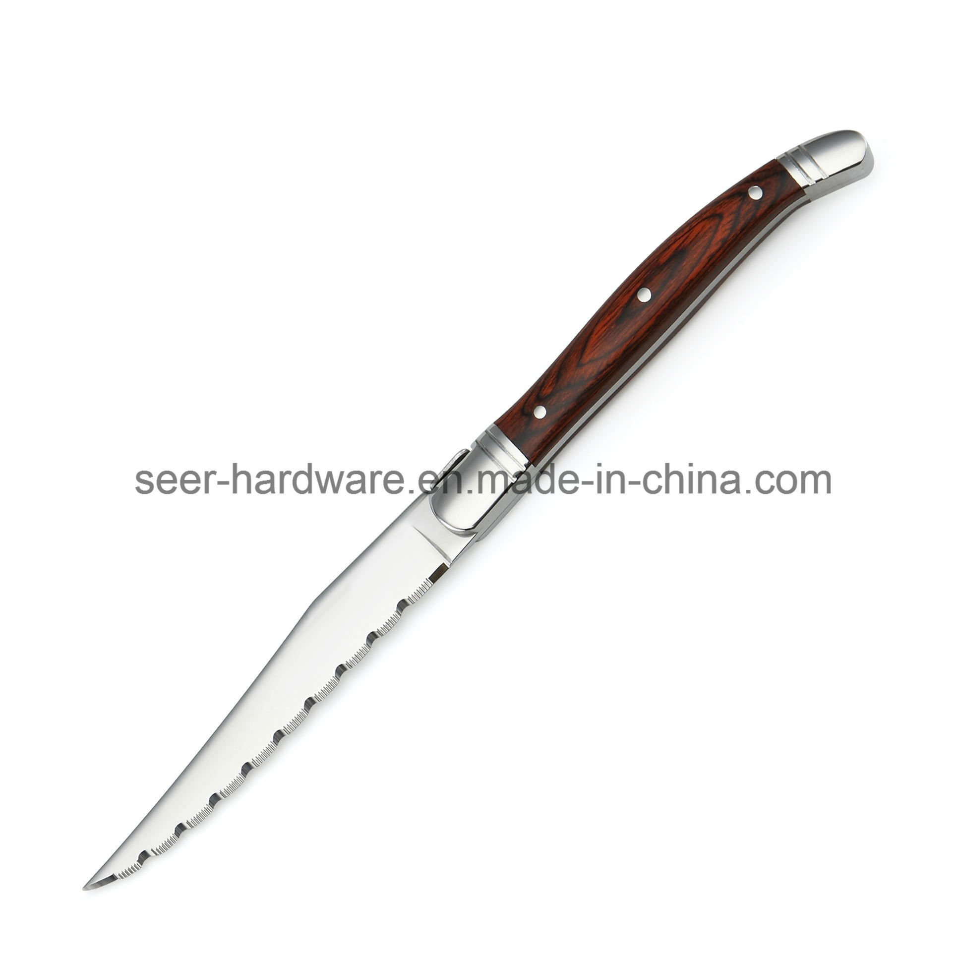 Hot Sale Wood Handle Laguiole Steak Knife and Stainless Steel Dinner Knife (SE-231)