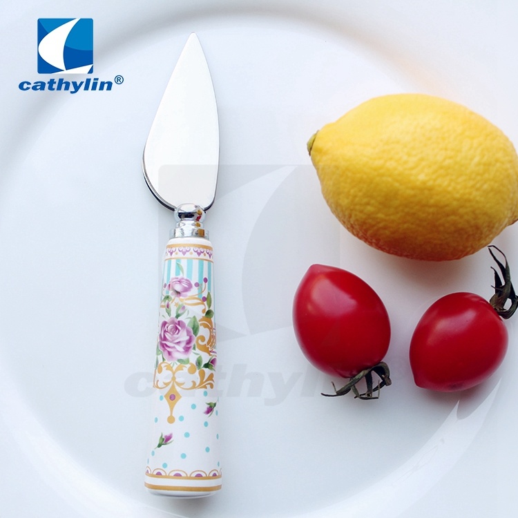 High Quality Ceramic Handle 18/10 Stainless Steel Cake Knife