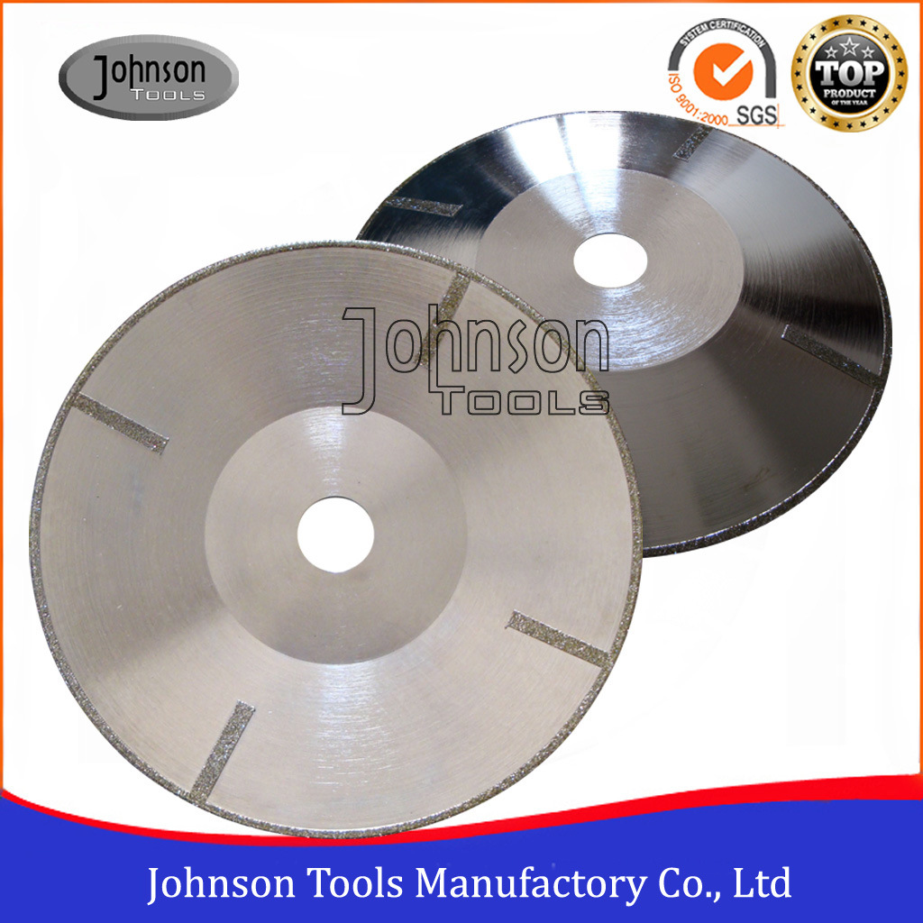 150-180mm Convex Electroplated Diamond Grinding Wheels with Protection Teeth for Marble and Granite Cutting