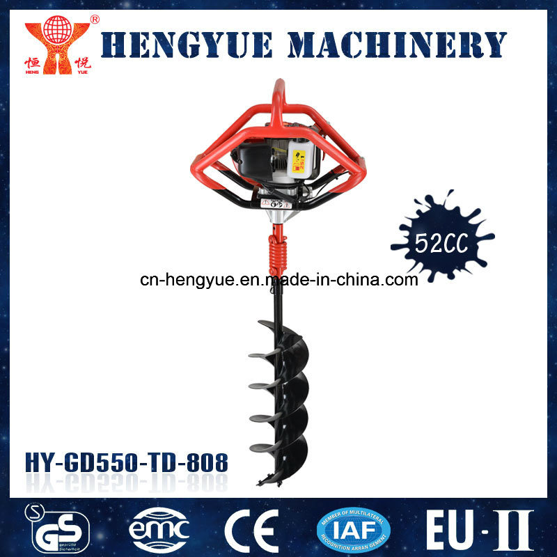 Manual Ground Digger Ground Drill Gasoline Engine with Snail/Horizontal Gearbox
