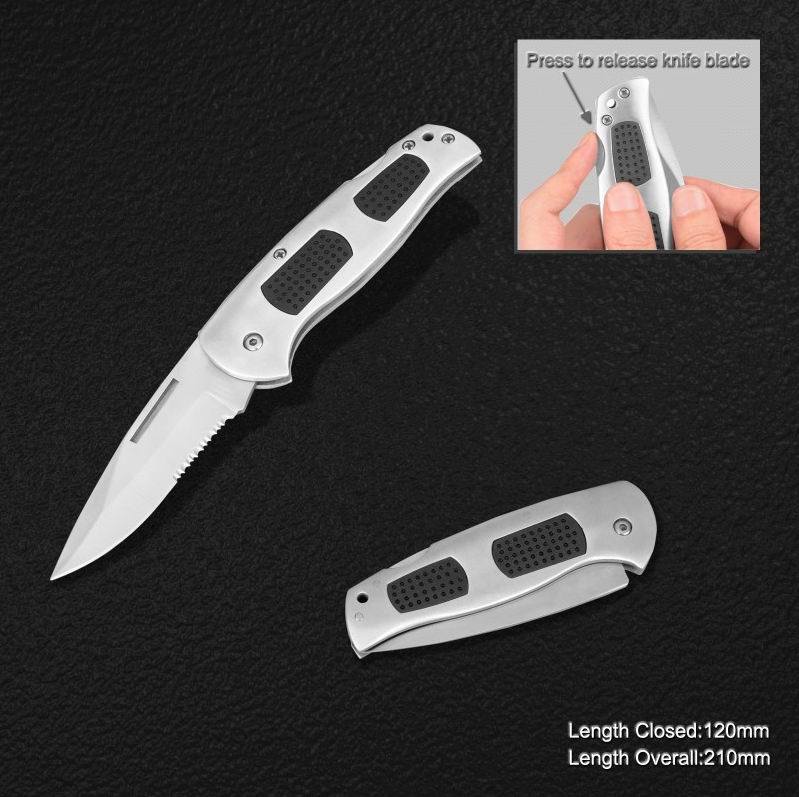 Folding Knife with Anodized Aluminum Handle (#3946)