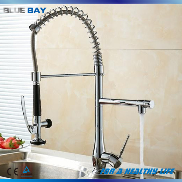 Single Lever Chrome Pull out Brass Kitchen Sink Water Tap