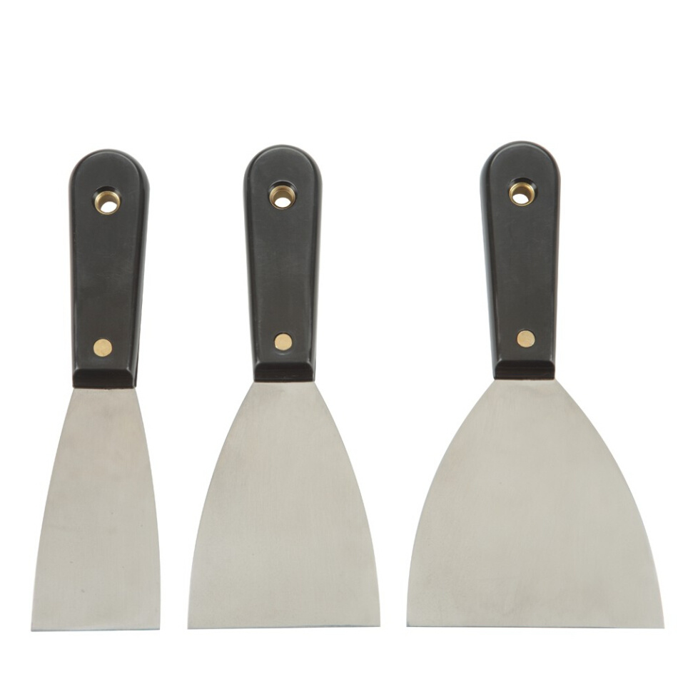 Rust-Resistant Stainless Steel Blades 3 Set of Putty Knife