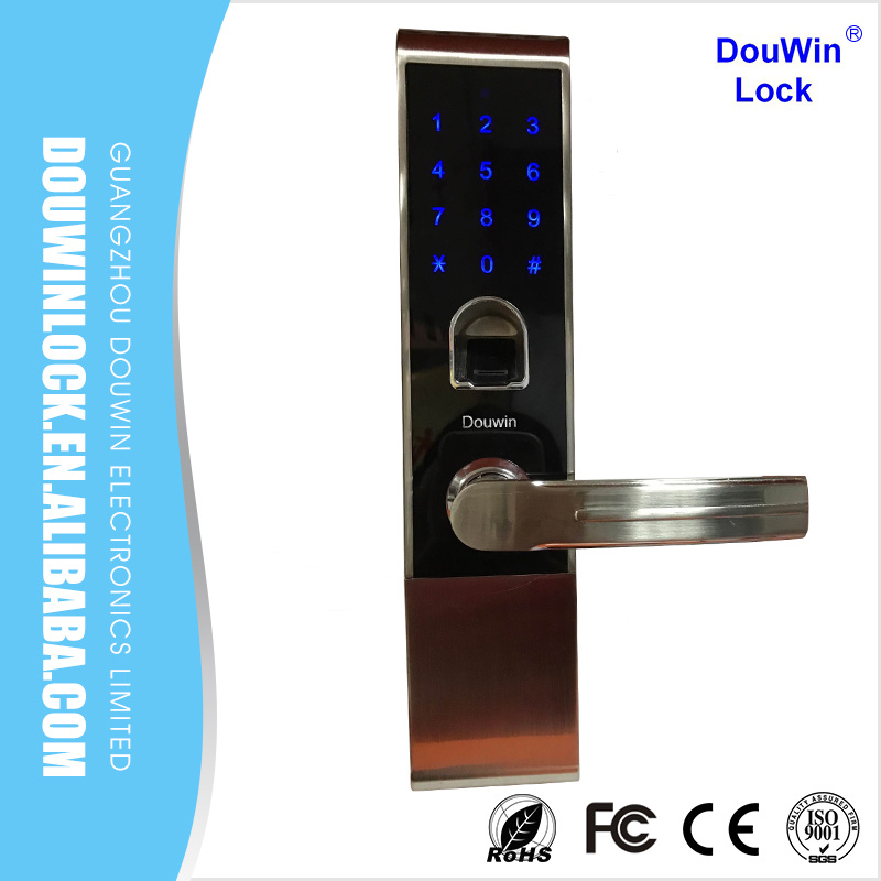 Home Smart Card Fingerprint Door Lock with Door Handle